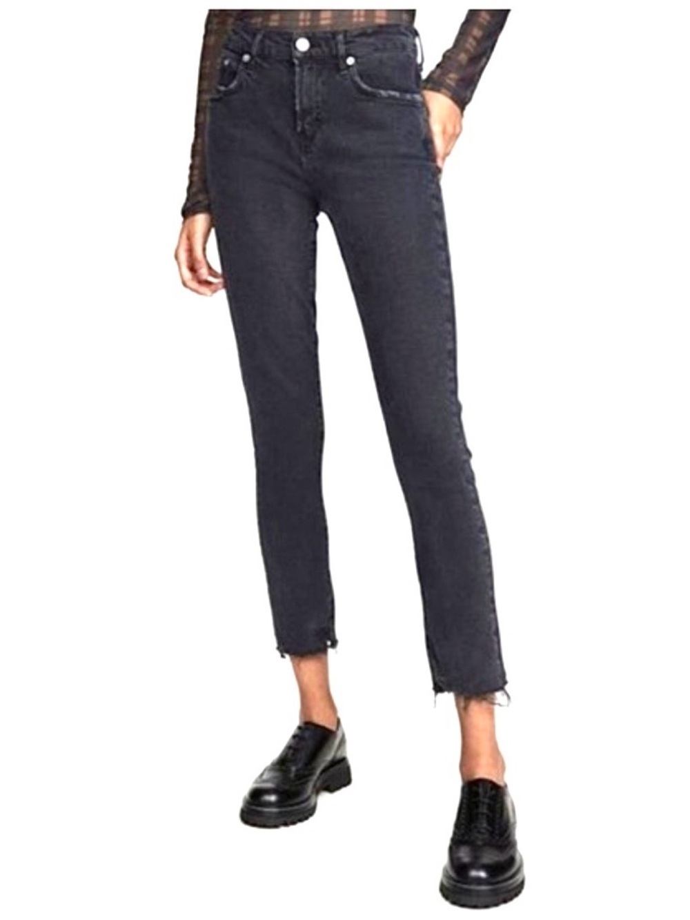 AGOLDE Organic Cotton Super High-Waist Distressed Denim